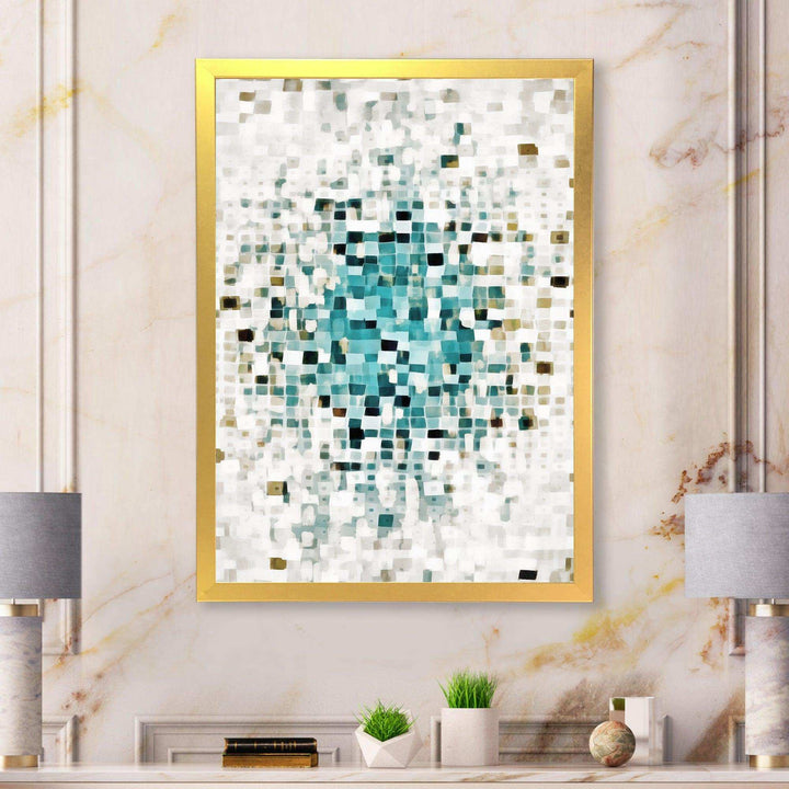 Geometric Blue Spots II - Canvas Wall Art