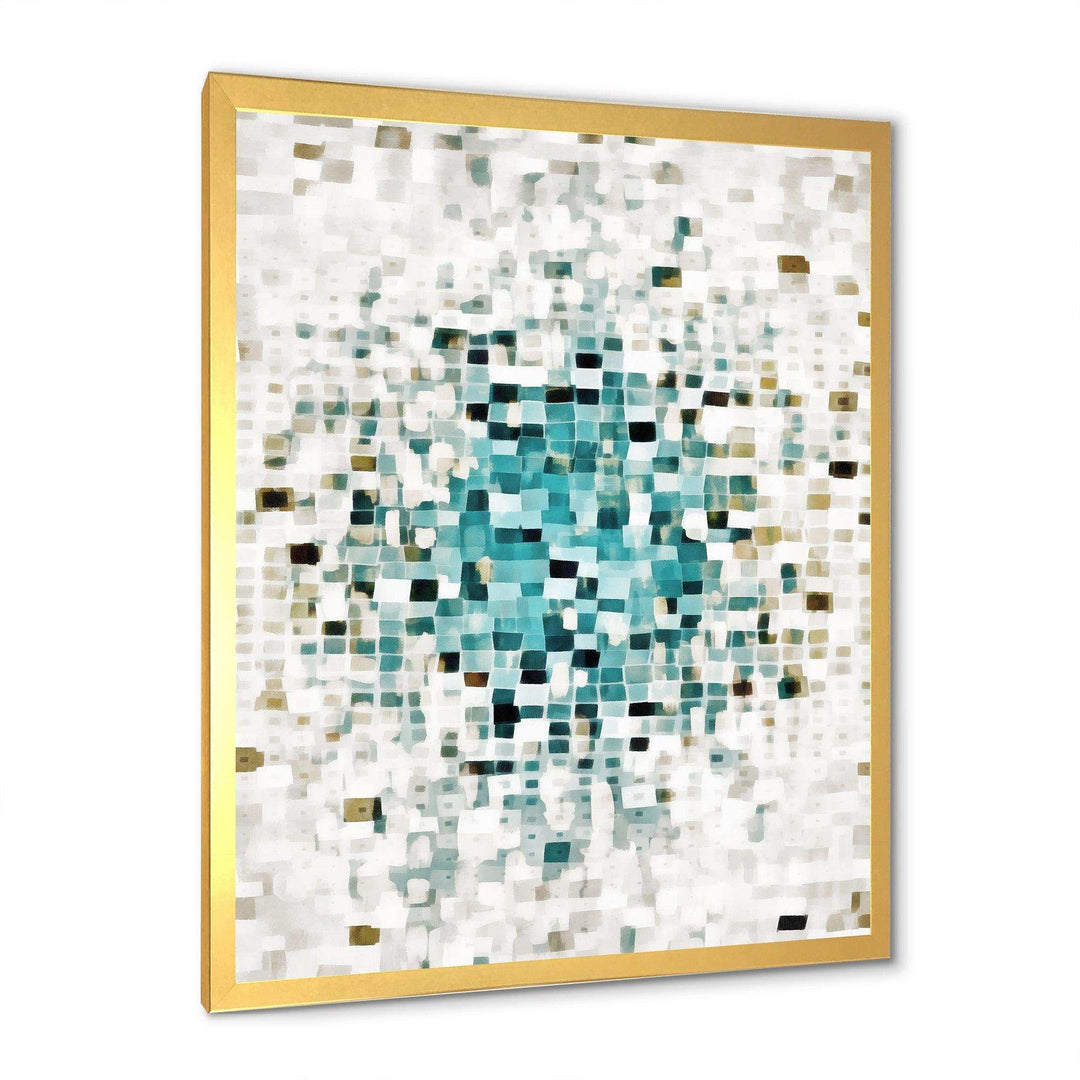 Geometric Blue Spots II - Canvas Wall Art