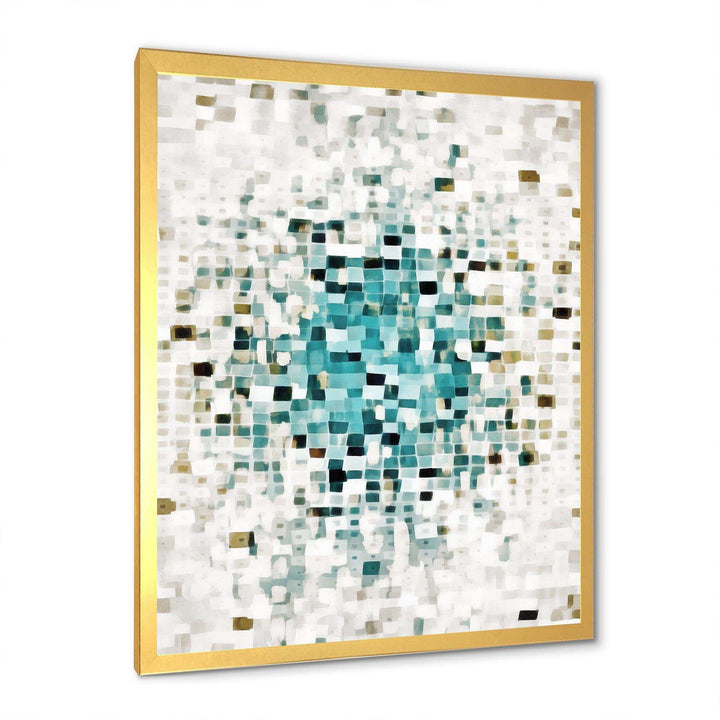 Geometric Blue Spots II - Canvas Wall Art