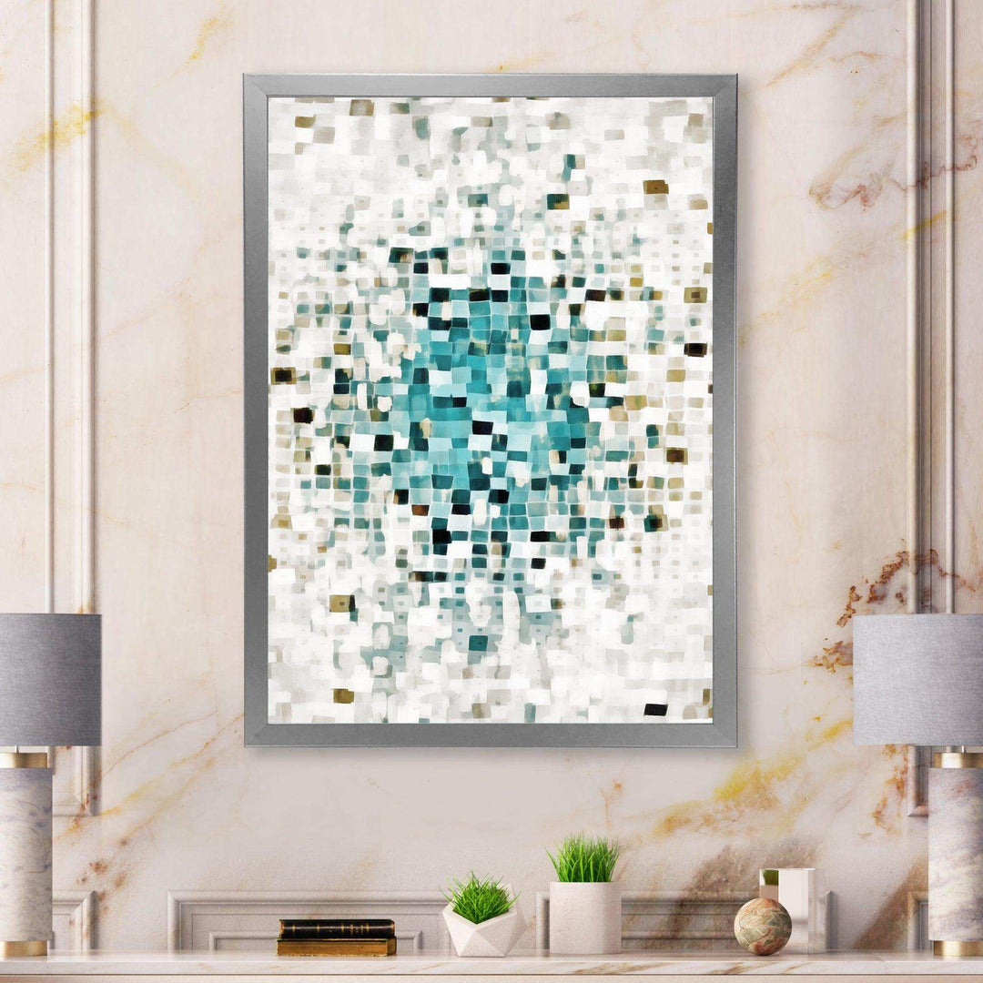 Geometric Blue Spots II - Canvas Wall Art