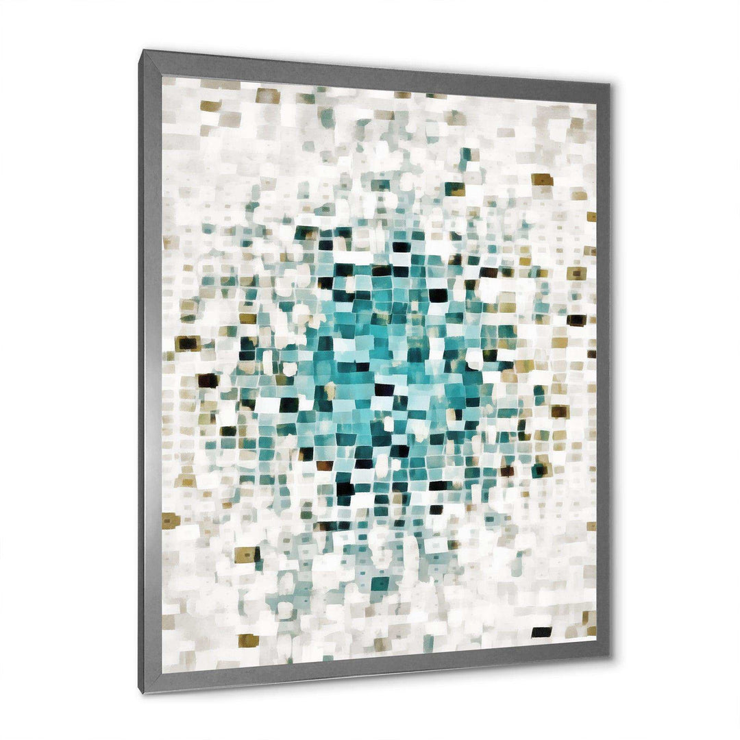Geometric Blue Spots II - Canvas Wall Art