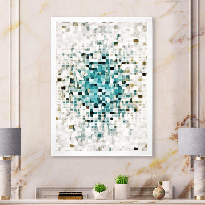 Geometric Blue Spots II - Canvas Wall Art