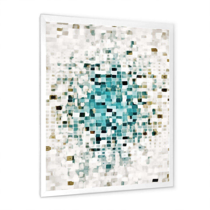 Geometric Blue Spots II - Canvas Wall Art