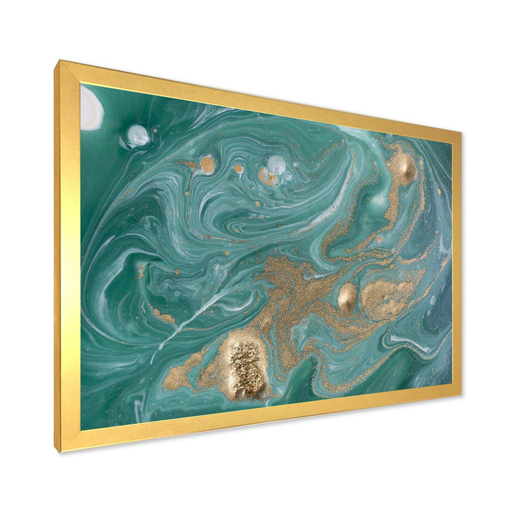 Nature Green and Gold Marble - Bedroom Wall Art