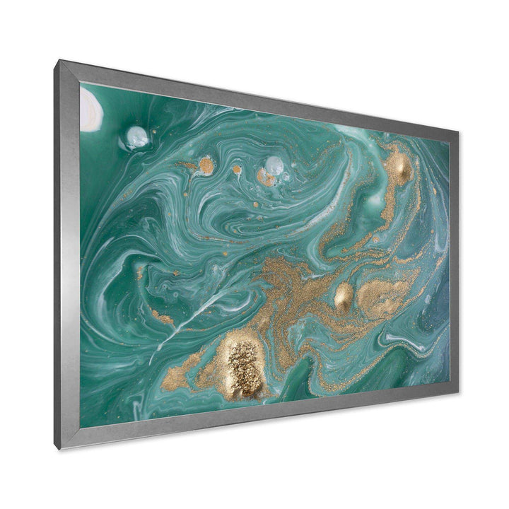 Nature Green and Gold Marble - Bedroom Wall Art