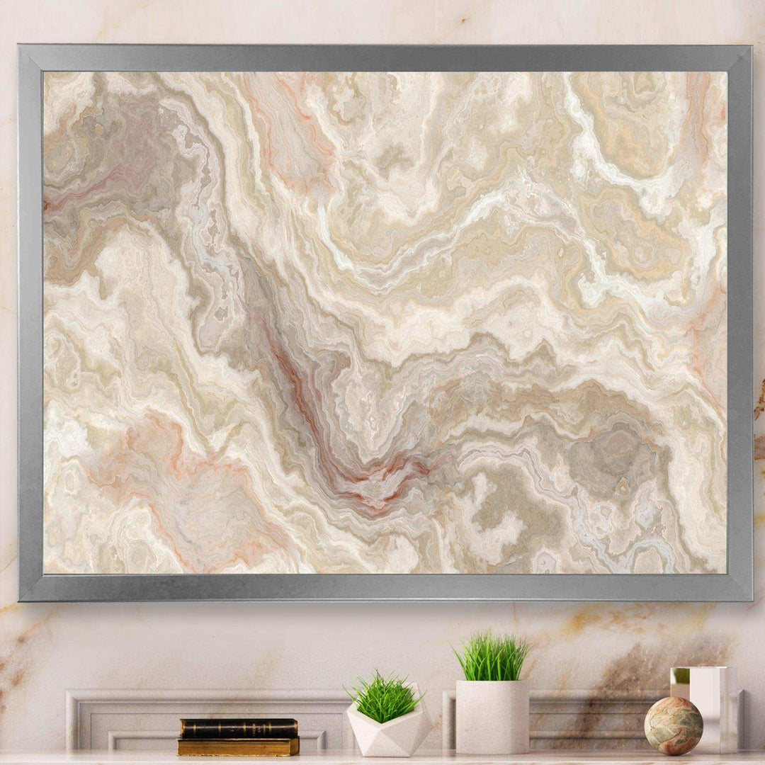 White Onyx Natural White Marble - Wall Art Prints