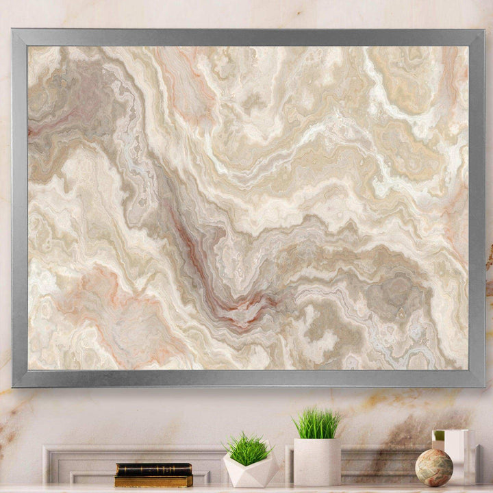 White Onyx Natural White Marble - Wall Art Prints
