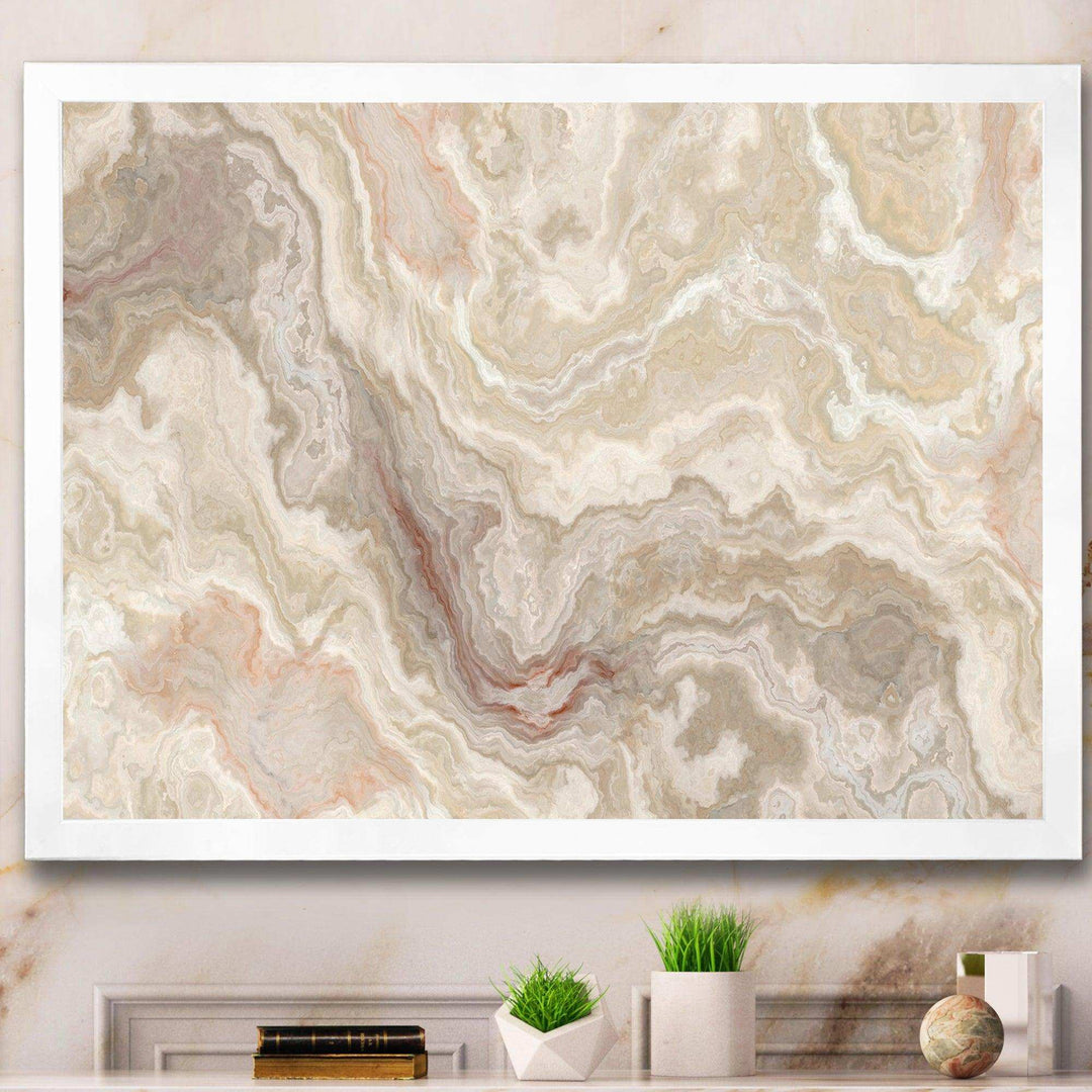 White Onyx Natural White Marble - Wall Art Prints