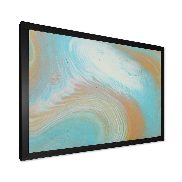 Turquoise Gold and Blue Marble - Bedroom Wall Art