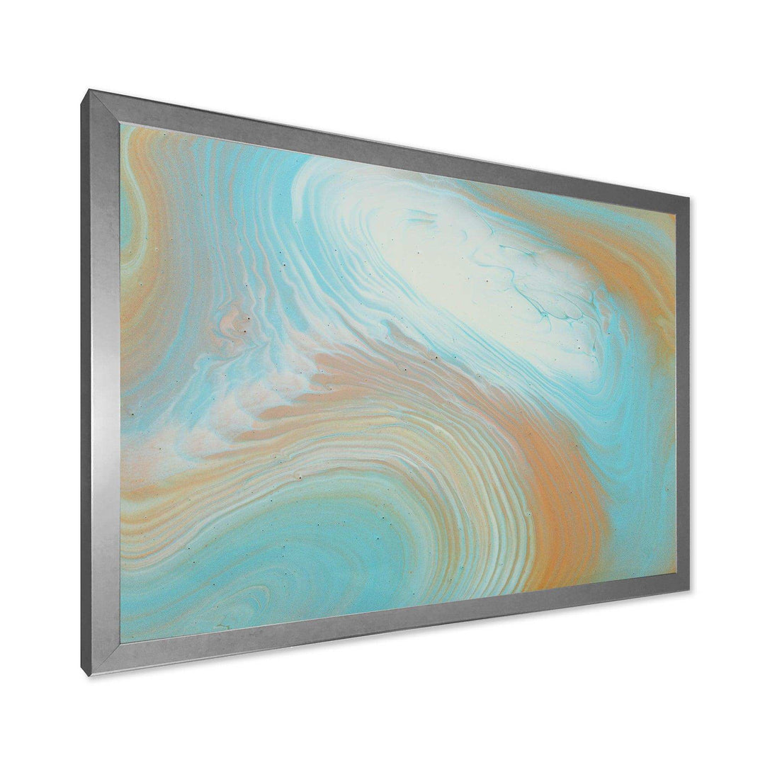 Turquoise Gold and Blue Marble - Bedroom Wall Art