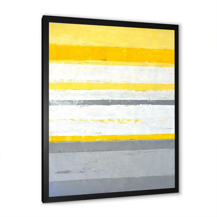 Grey and Yellow Blue Abstract XIII - Modern Living Room Wall Decor