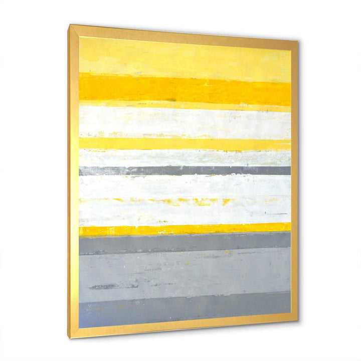 Grey and Yellow Blue Abstract XIII - Modern Living Room Wall Decor