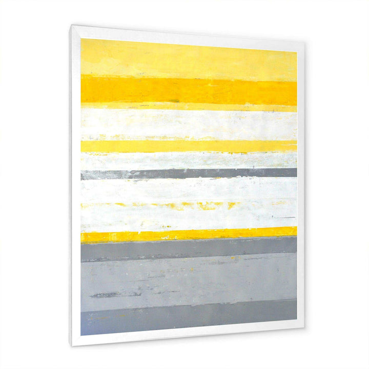 Grey and Yellow Blue Abstract XIII - Modern Living Room Wall Decor