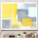 Grey and Yellow Blue Abstract XXI