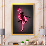 Neon Pink Flamingo and Ballerina