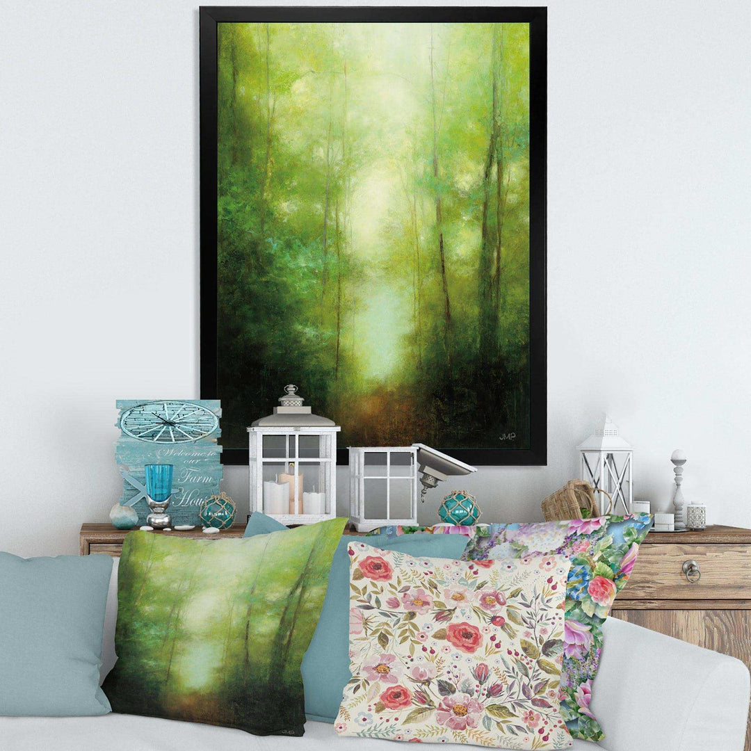 Into the Clearing Forest - Farmhouse Canvas Wall Art