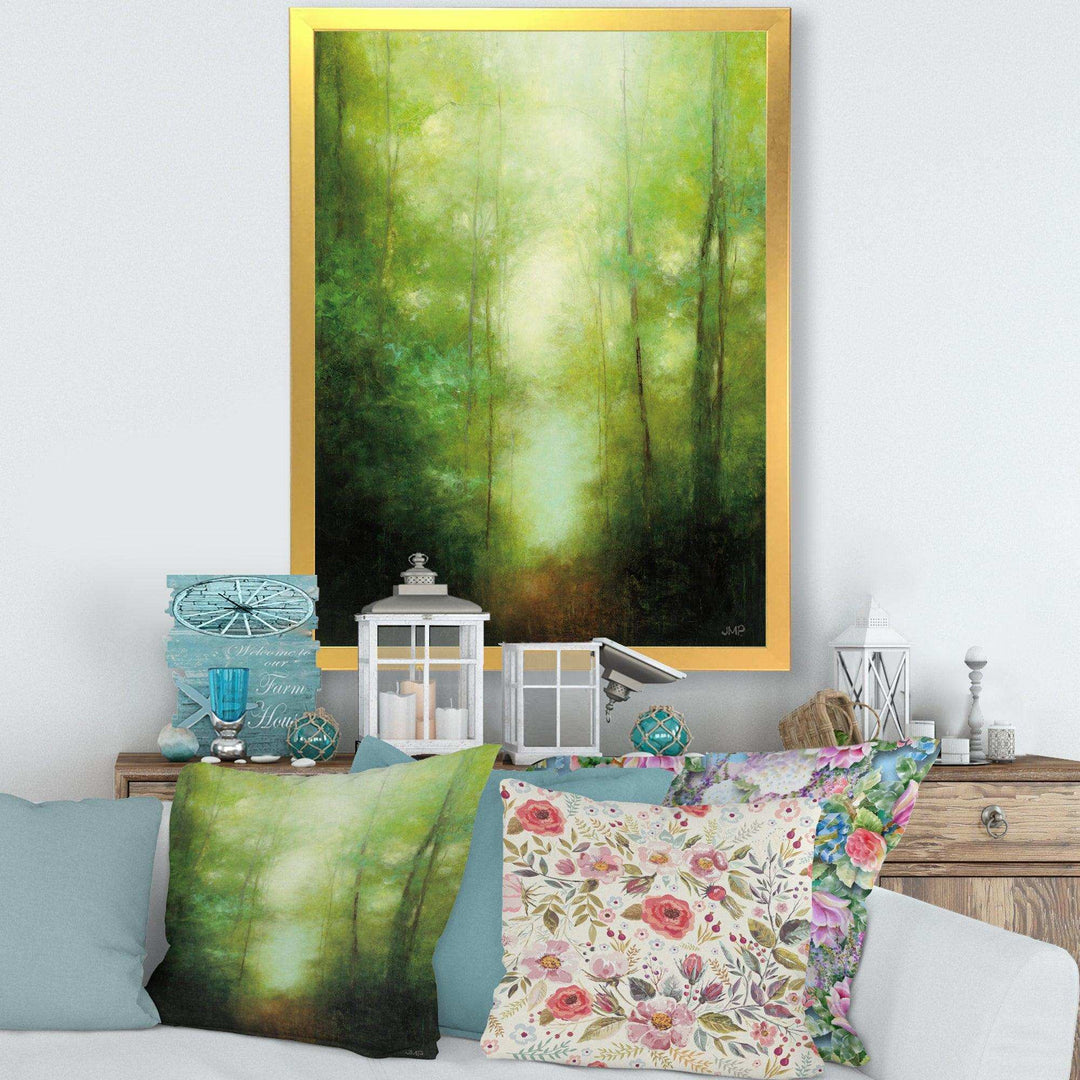 Into the Clearing Forest - Farmhouse Canvas Wall Art