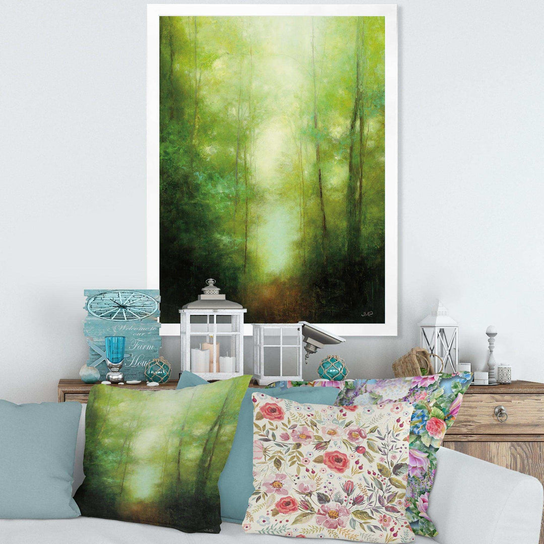 Into the Clearing Forest - Farmhouse Canvas Wall Art