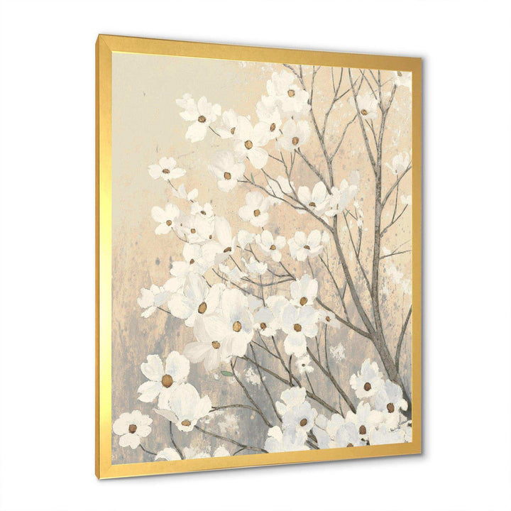 Brown onn Grey Blossoms