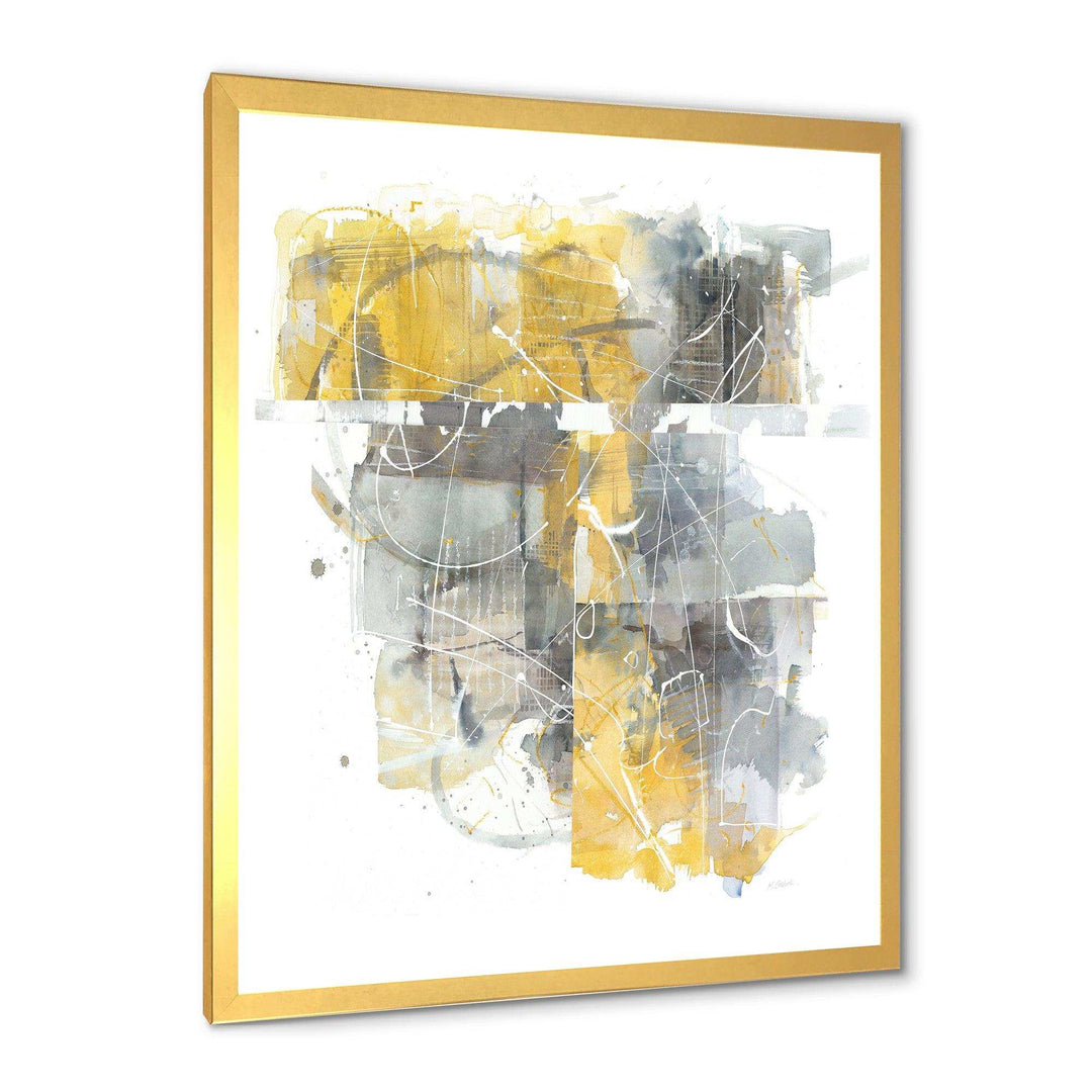 Moving In and Out of Traffic II Yellow Grey - Modern Wall Art Prints