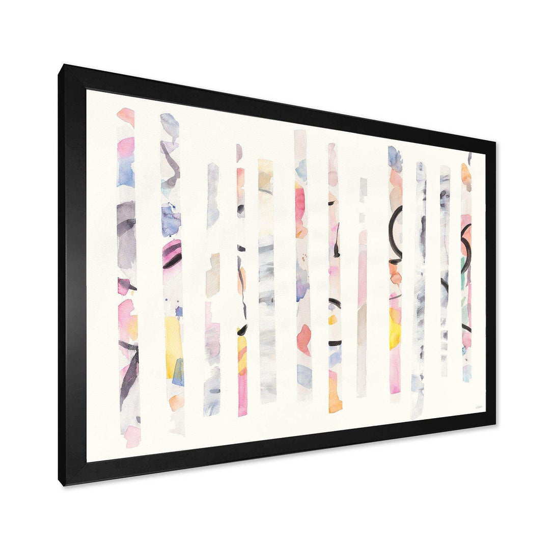 Multi-Color Geometric Bars - Modern Bedroom Wall Art
