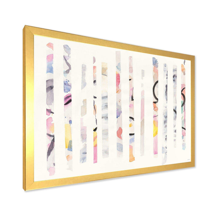 Multi-Color Geometric Bars - Modern Bedroom Wall Art