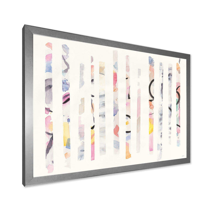 Multi-Color Geometric Bars - Modern Bedroom Wall Art