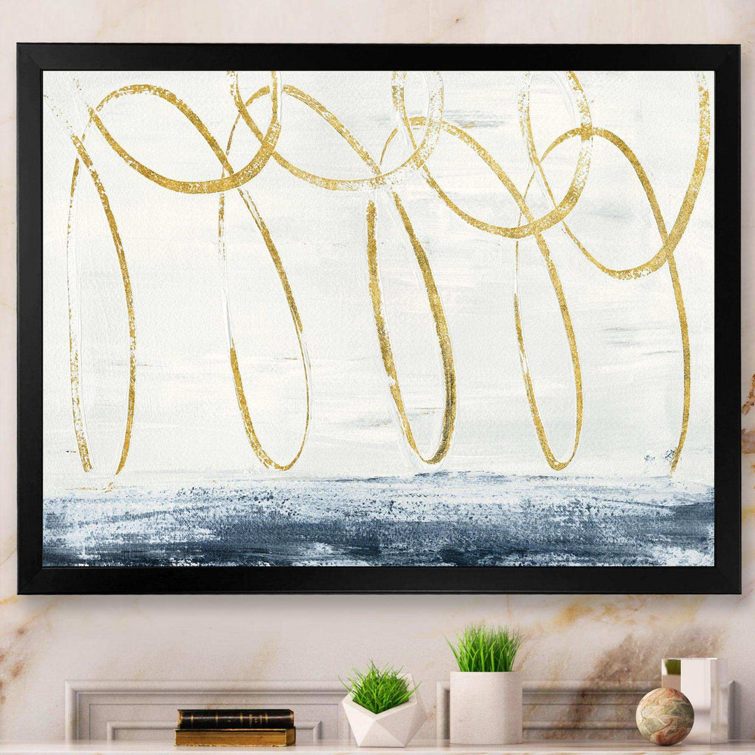 Gold Abstract Geometric Shape - Modern Wall Art Prints
