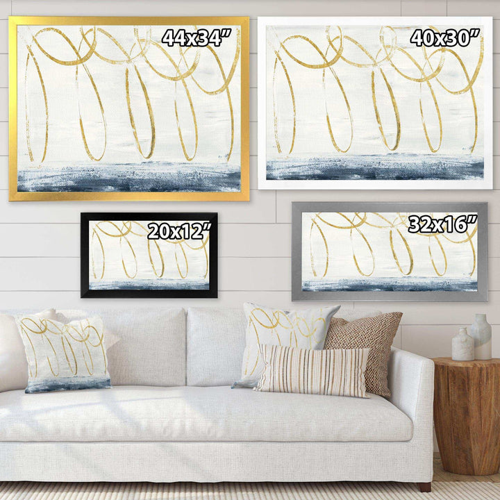 Gold Abstract Geometric Shape - Modern Wall Art Prints