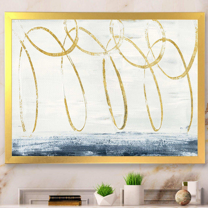 Gold Abstract Geometric Shape - Modern Wall Art Prints