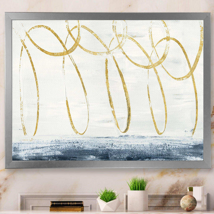 Gold Abstract Geometric Shape - Modern Wall Art Prints