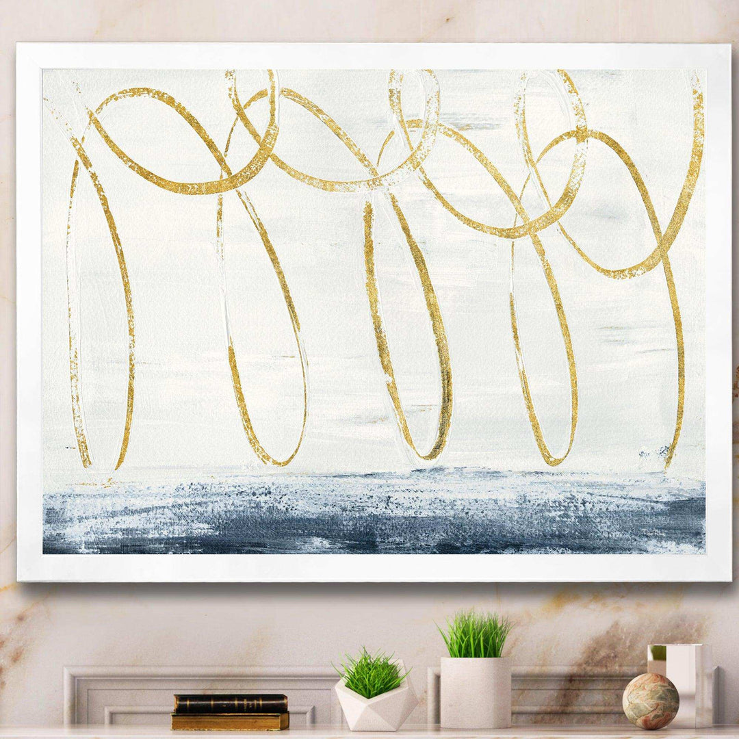 Gold Abstract Geometric Shape - Modern Wall Art Prints