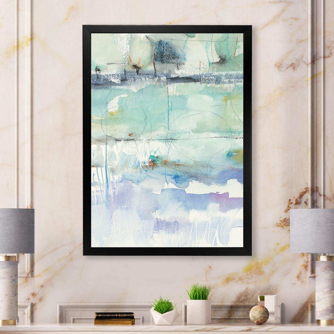 Blue Abstract Panel II - Modern Bedroom Wall Art