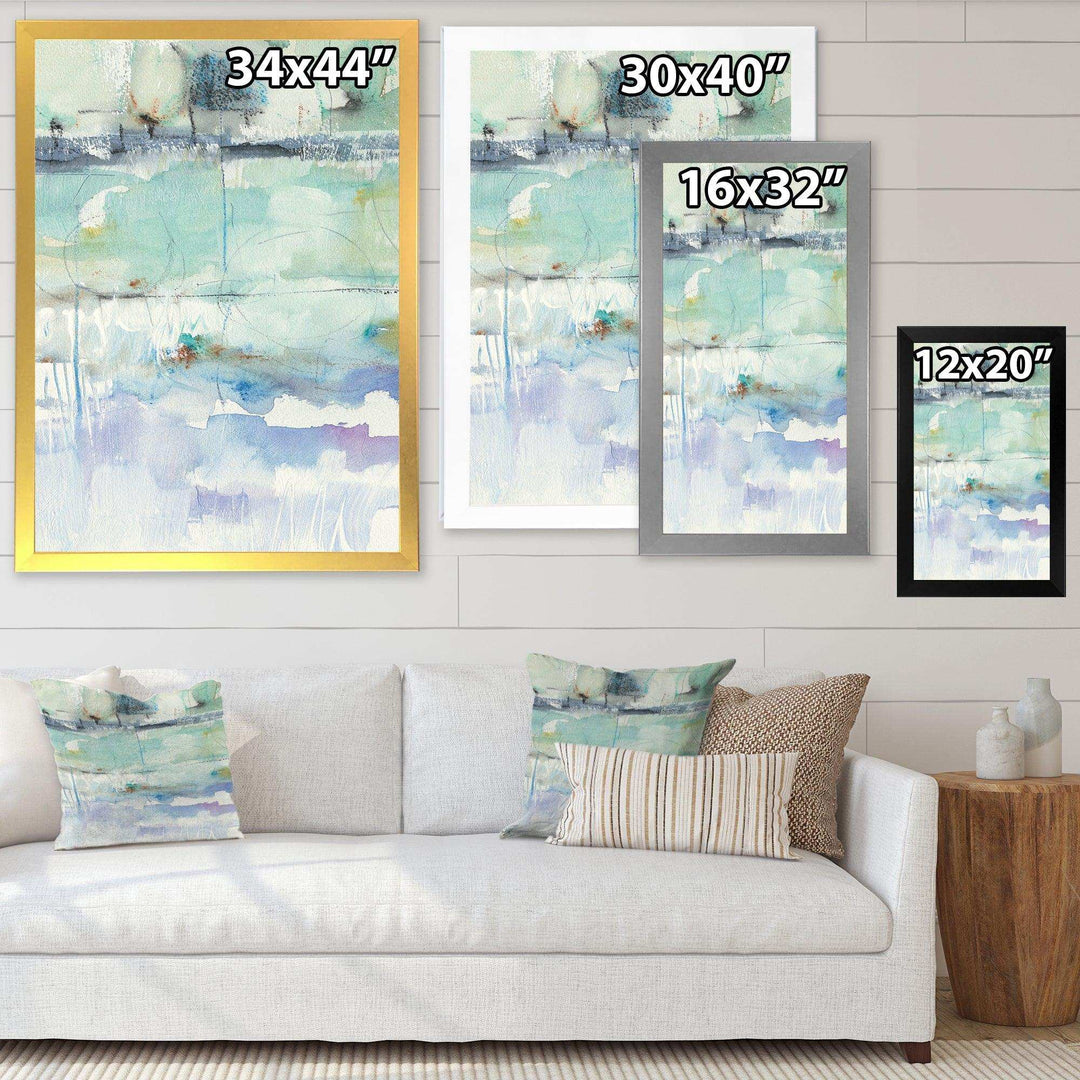 Blue Abstract Panel II - Modern Bedroom Wall Art