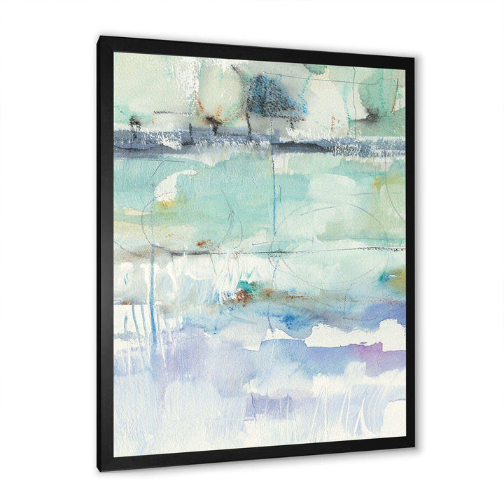 Blue Abstract Panel II - Modern Bedroom Wall Art