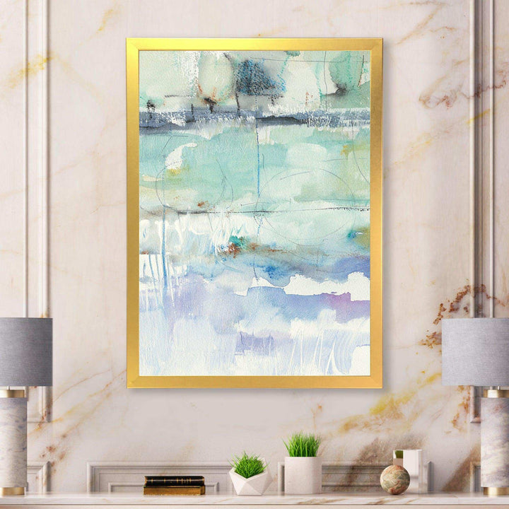 Blue Abstract Panel II - Modern Bedroom Wall Art