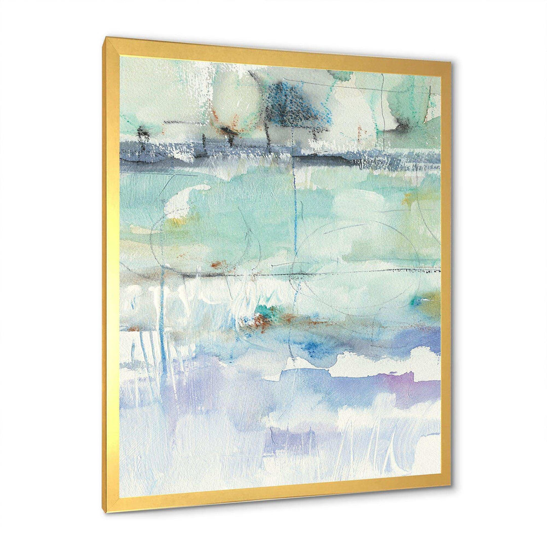 Blue Abstract Panel II - Modern Bedroom Wall Art