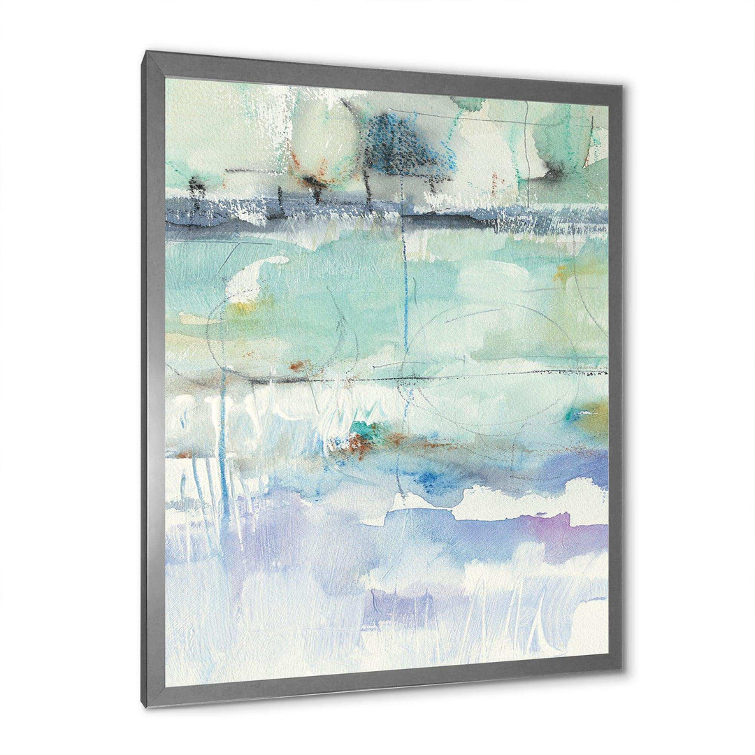 Blue Abstract Panel II - Modern Bedroom Wall Art