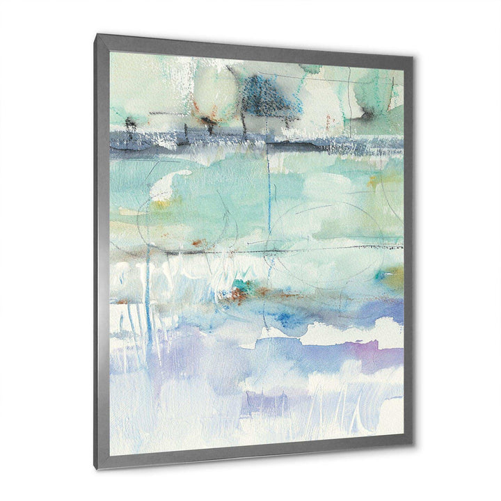 Blue Abstract Panel II - Modern Bedroom Wall Art