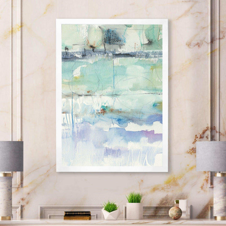 Blue Abstract Panel II - Modern Bedroom Wall Art