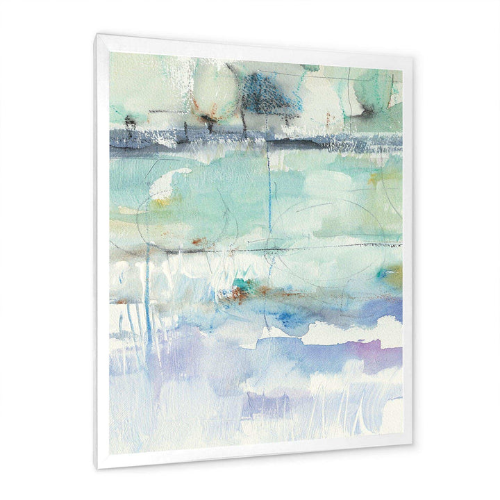 Blue Abstract Panel II - Modern Bedroom Wall Art