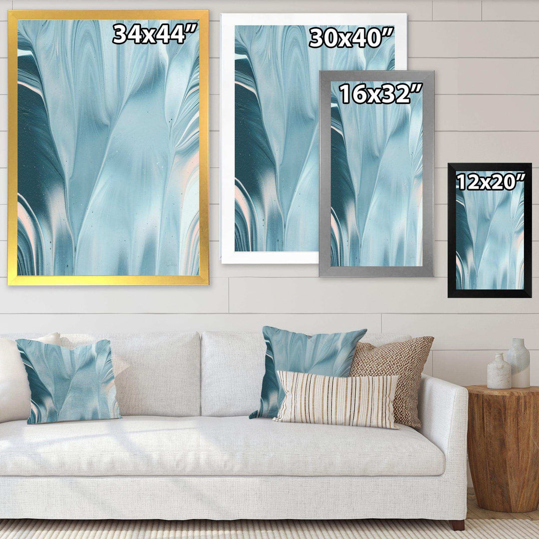 Blue Modern Water I - Modern Bedroom Wall Art