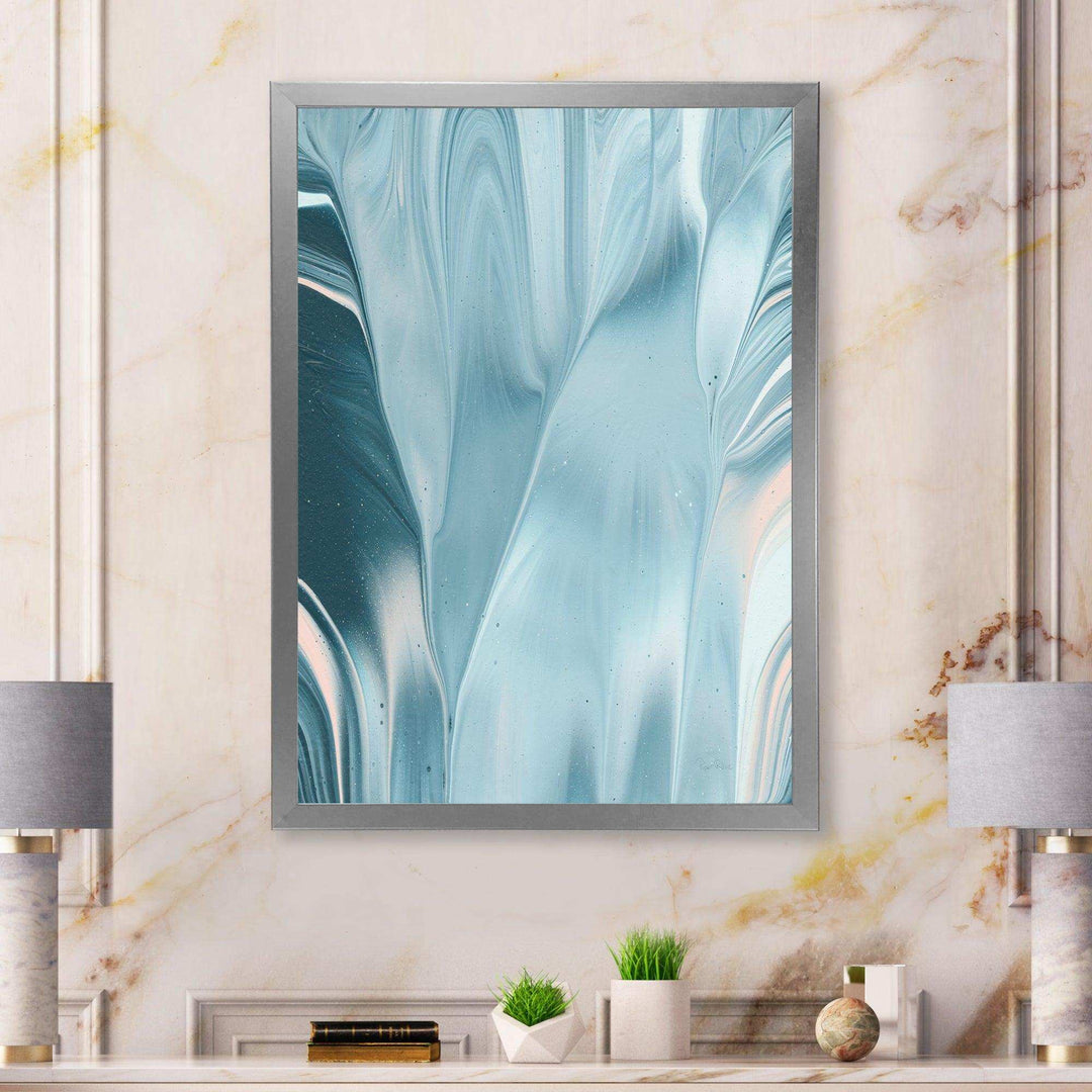 Blue Modern Water I - Modern Bedroom Wall Art
