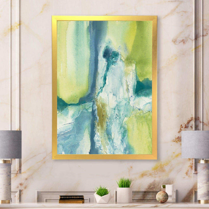 Yellow and Blue Splash - Modern Canvas Wall Art