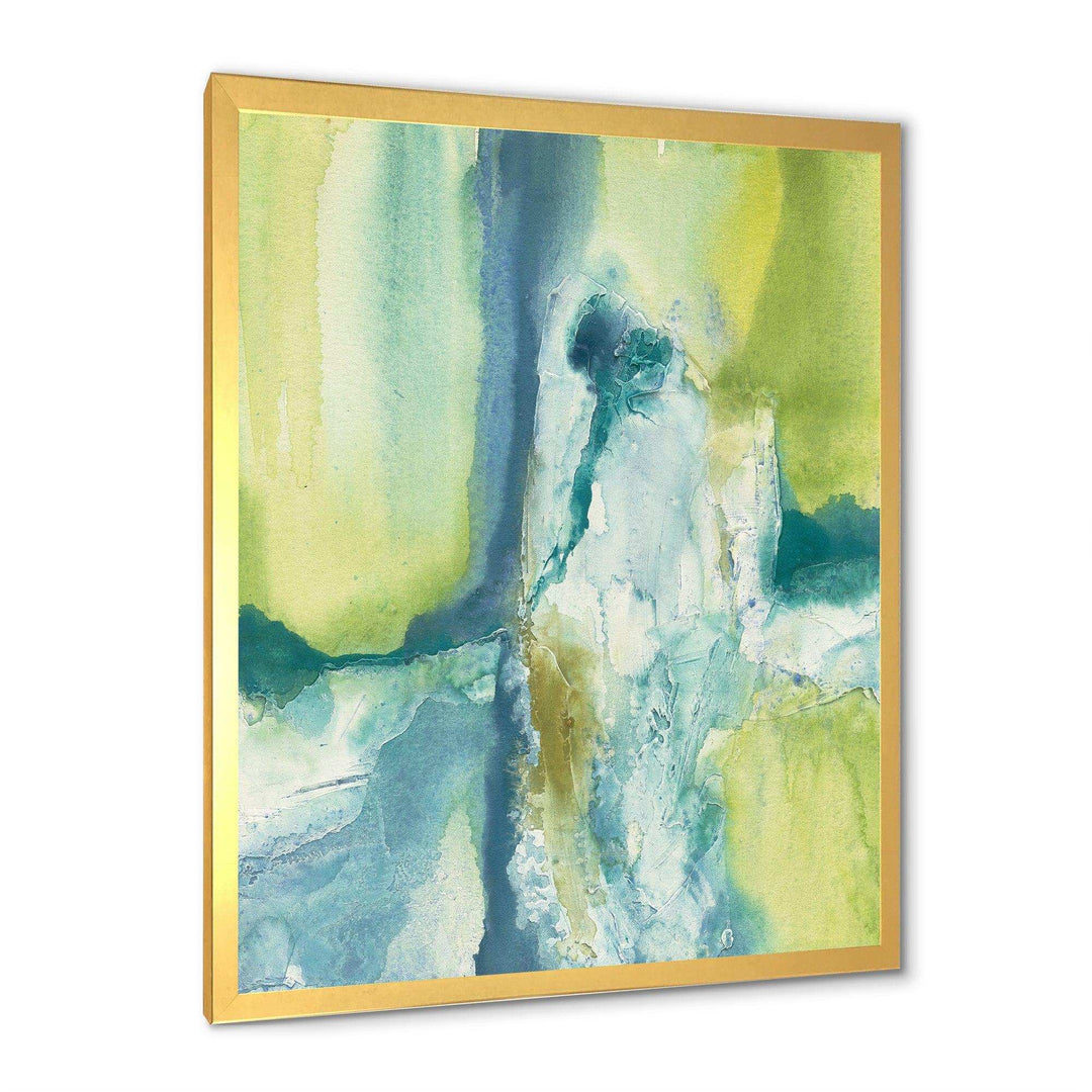 Yellow and Blue Splash - Modern Canvas Wall Art