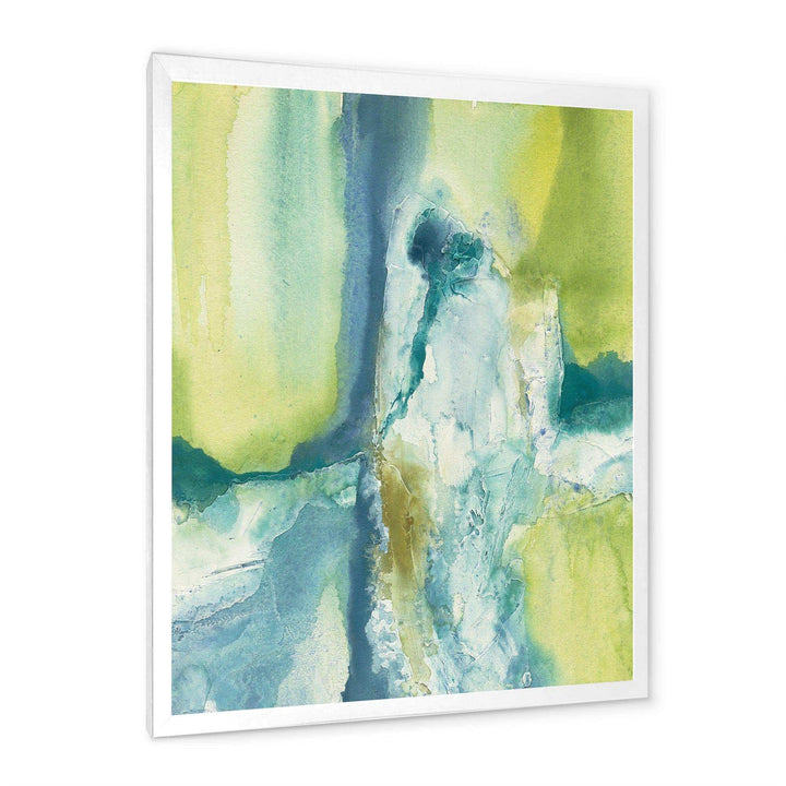 Yellow and Blue Splash - Modern Canvas Wall Art