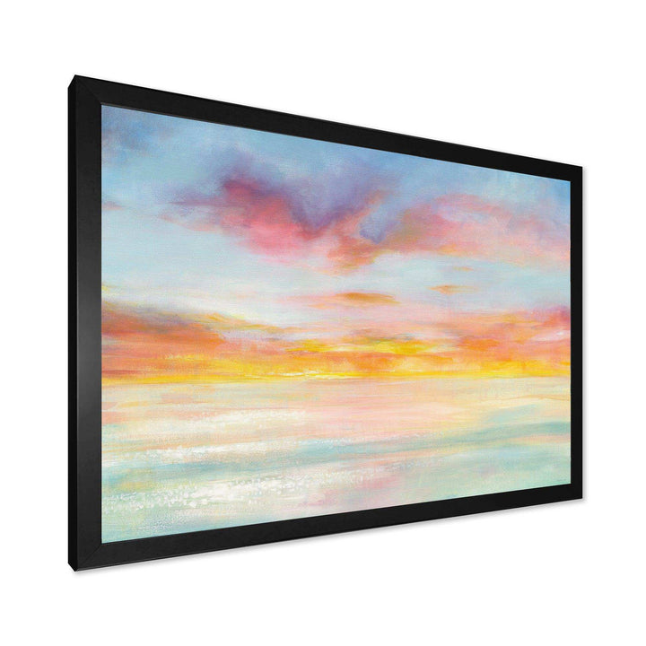 Pastel Pink And Blue Clouds - Nautical &amp; Coastal Wall Art Prints