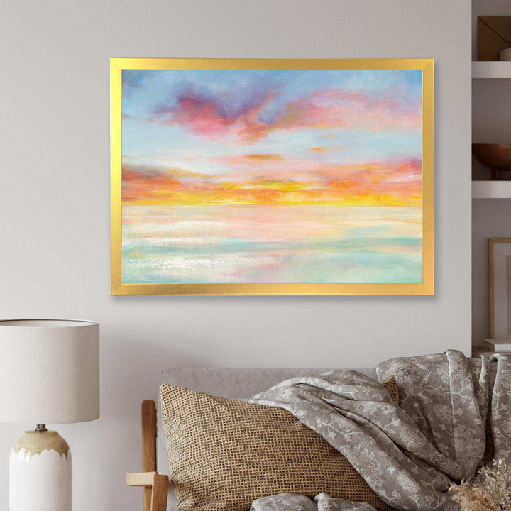 Pastel Pink And Blue Clouds - Nautical &amp; Coastal Wall Art Prints