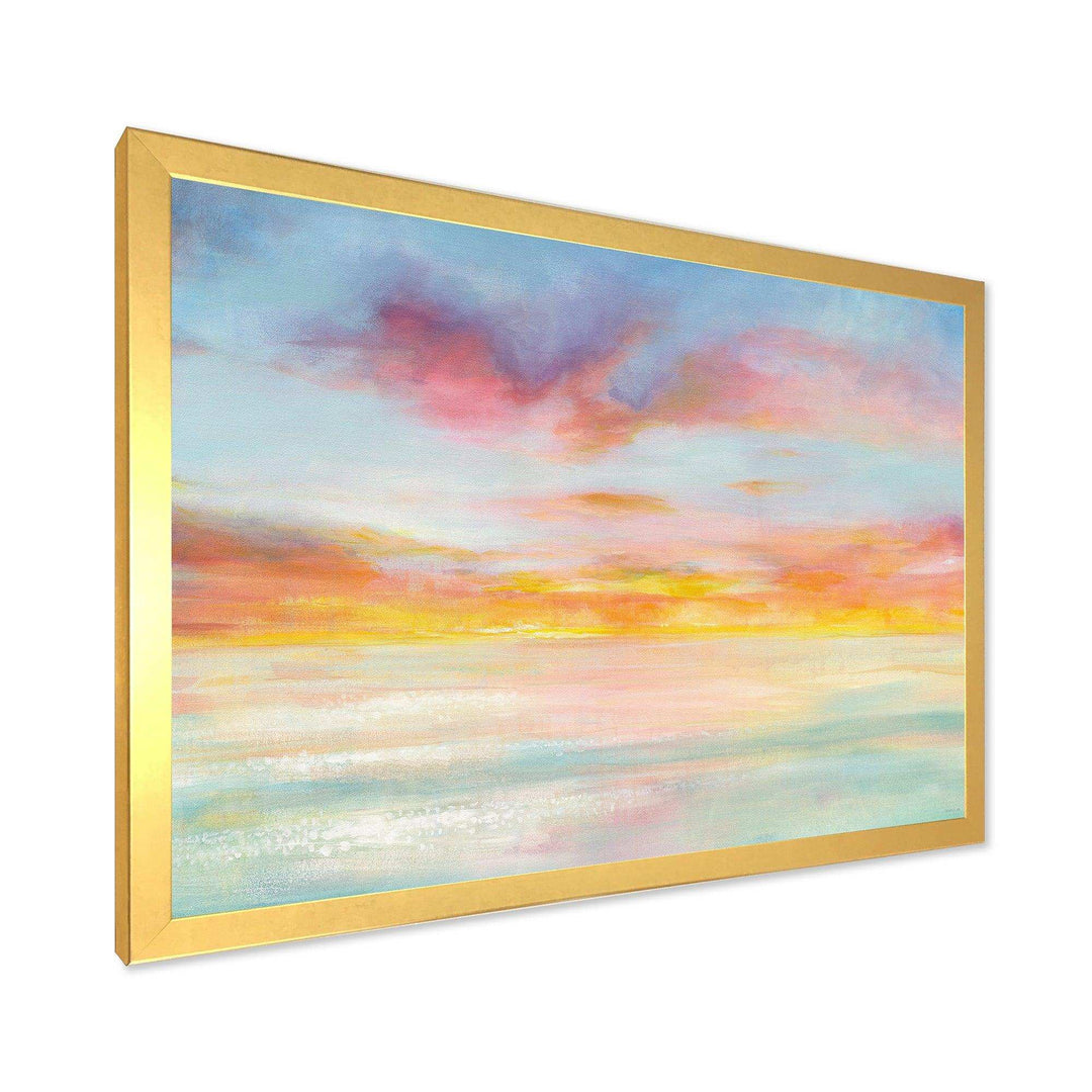 Pastel Pink And Blue Clouds - Nautical &amp; Coastal Wall Art Prints