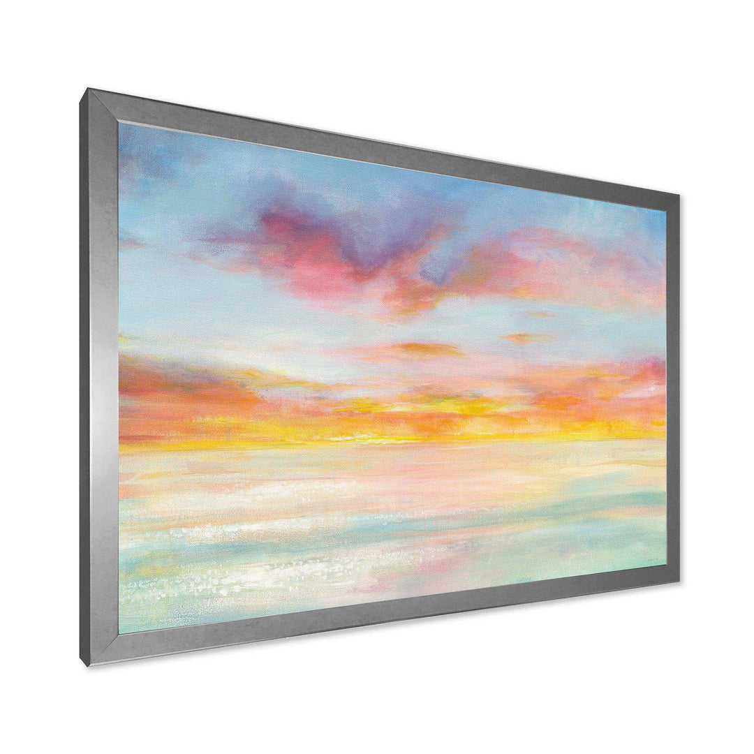 Pastel Pink And Blue Clouds - Nautical &amp; Coastal Wall Art Prints